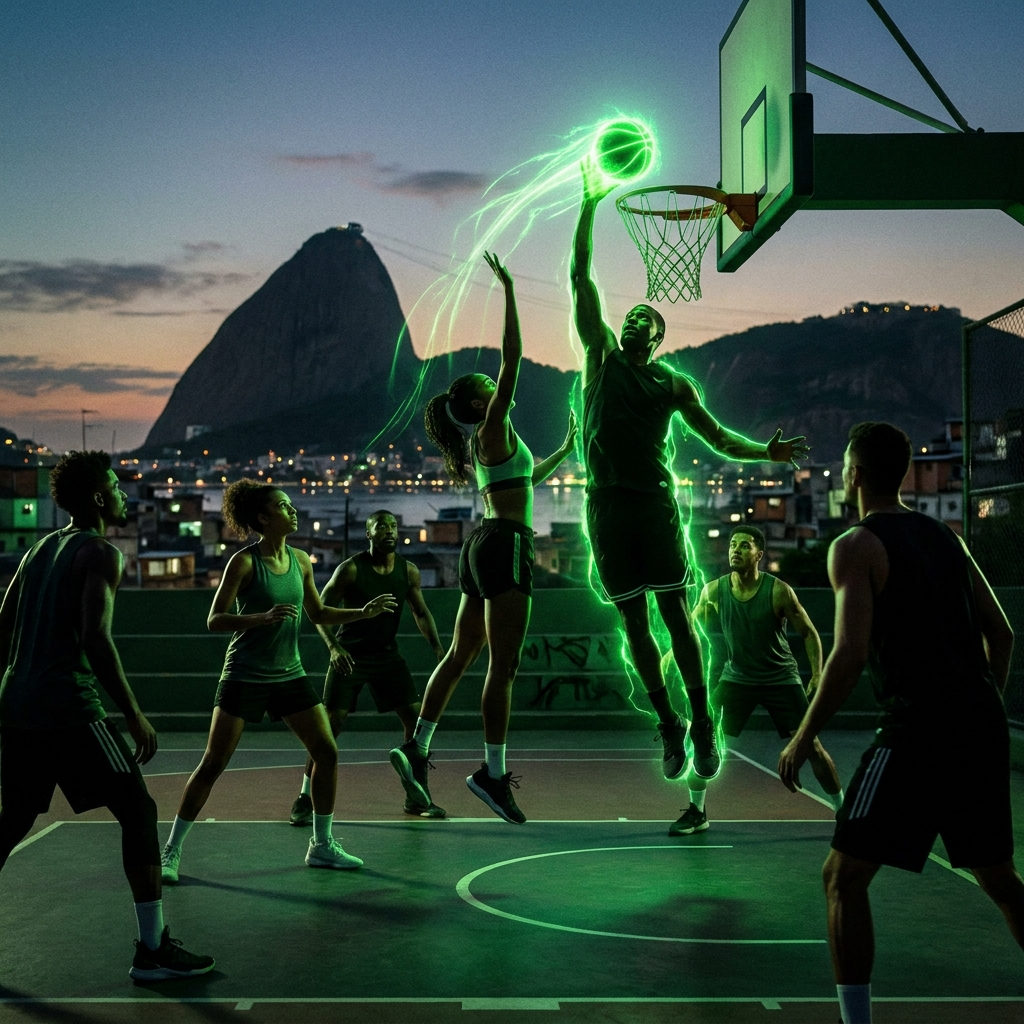 Diverse beach volleyball players competing on the sand in Rio
